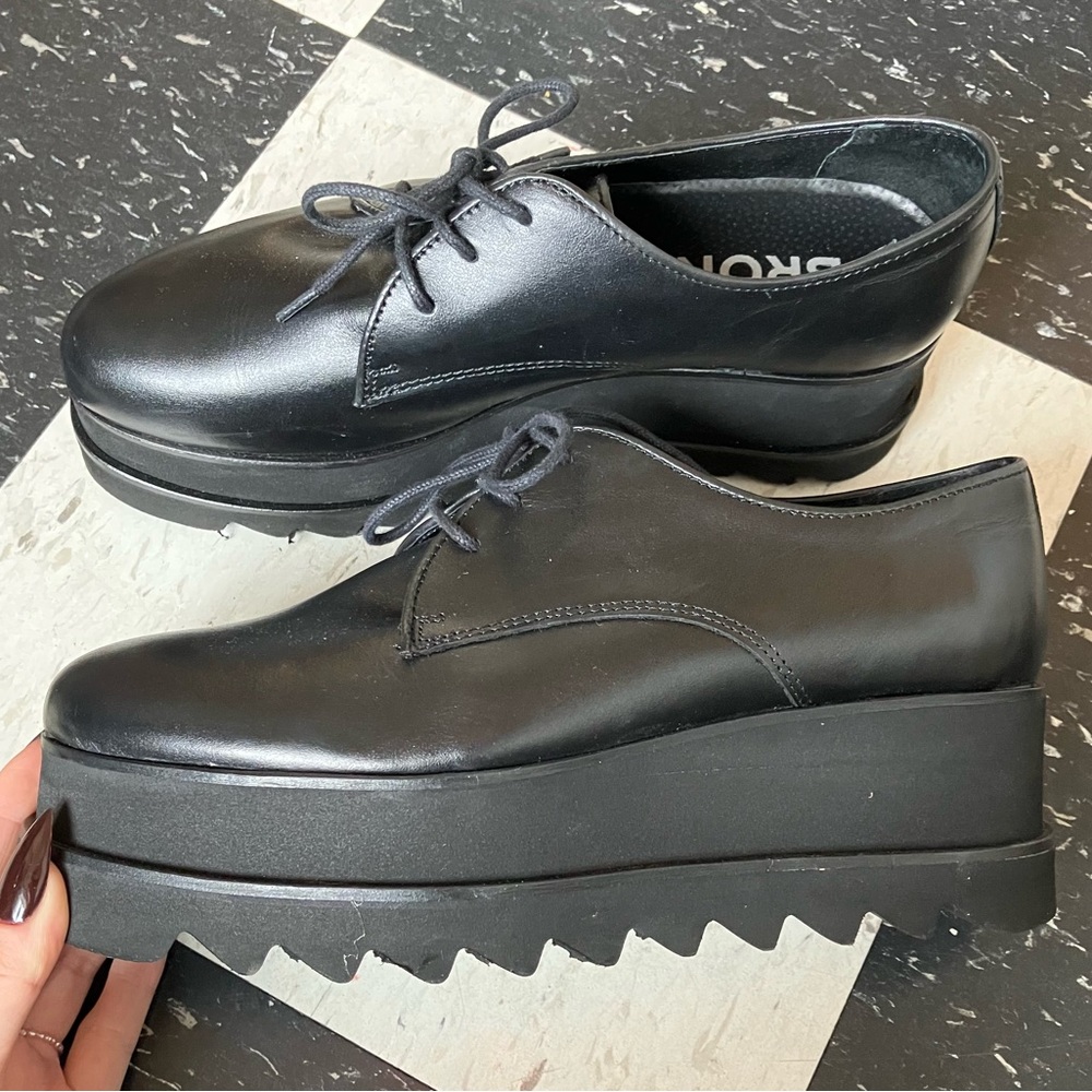 Bronx leather platform creeper oxfords - Picture 2 of 3